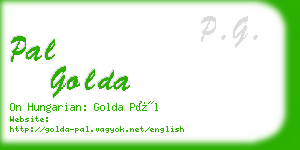 pal golda business card